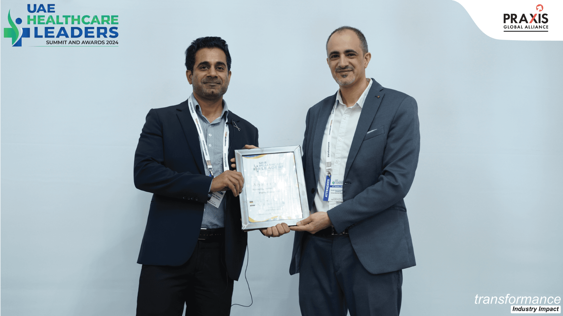 Felicitation at UAE Healthcare Leader Summit 2024